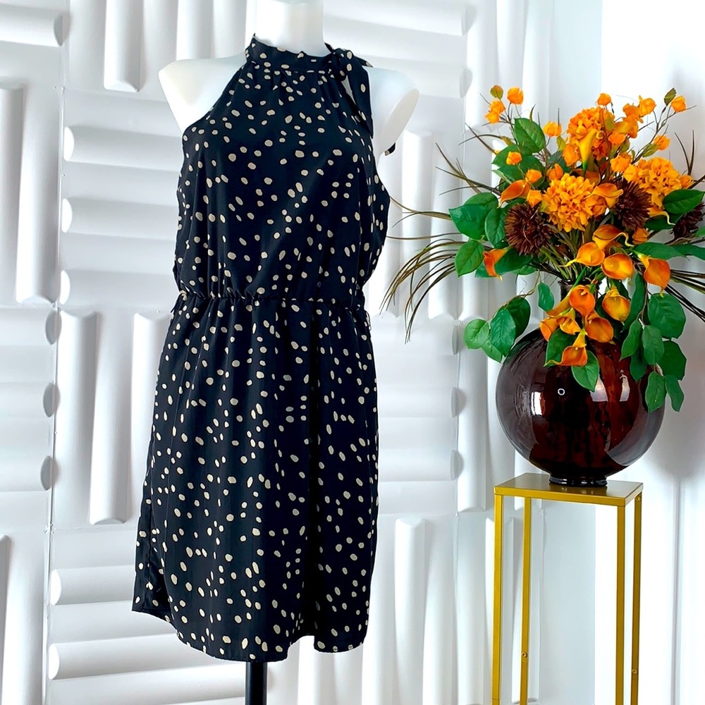 SOLD Smart Set Halter Tie-Neck Polka Dot Dress US M